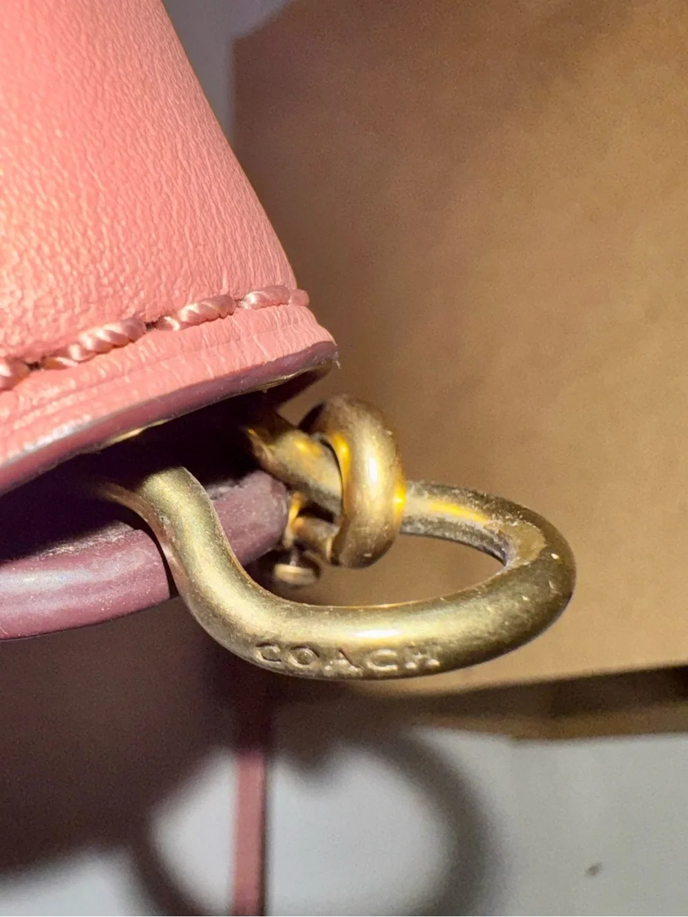 Coach 1941 Dinky Glove tanned Leather Crossbody bag in Pink Oxblood 2018 - 37296